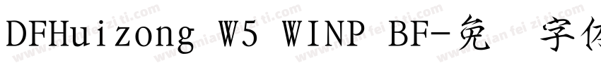 DFHuizong W5 WINP BF字体转换